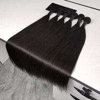 Perruque en dentelle HD complète sans colle, cheveux indiens vierges bruts, lisses et naturels, non traités, 100 % cheveux humains, avec dentelle frontale