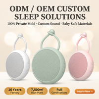 Machine à bruit blanc personnalisée pour bébé, ODM, avec 10 sons naturels, minuterie de sommeil, veilleuse, ABS+Tissu, moule privé, alimentation USB