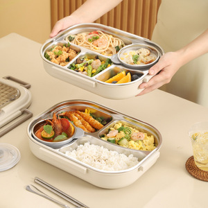 New 304 Stainless Steel Insulated <strong>Lunch</strong> <strong>Box</strong> Students <strong>Work</strong> sealed <strong>Lunch</strong> <strong>Box</strong> Can Microwavable <strong>Lunch</strong> <strong>Box</strong> with Cutlery - Product Image 6