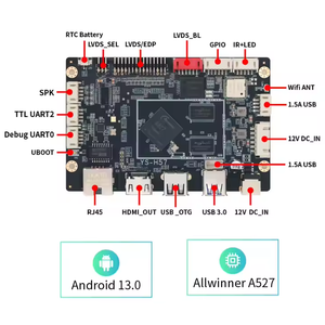 Nhà sản xuất YS-H57 A527 Allwinner ban phát triển android13 TTL Ethernet 4K cánh tay nhúng Bo mạch chủ cho tự đặt hàng kiosk - Product Image 2