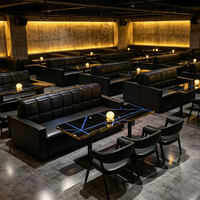Mobilier de restauration sur mesure, canapé en cuir, sièges de bar, tables et chaises pour café, bar, bistrot