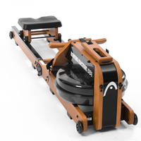 Venta al por mayor profesional de calidad duradera Cardio Training Gym Fitness Power Equipment agua de madera y máquina de remo magnética