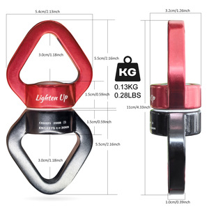 Mosquetón <span class=keywords><strong>de</strong></span> <span class=keywords><strong>Seguridad</strong></span> Giratorio <span class=keywords><strong>de</strong></span> 360 Grados, 30KN, <span class=keywords><strong>de</strong></span> Aleación <span class=keywords><strong>de</strong></span> Aluminio para Industria Pesada, con Acabado Liso, para Aviación, Escalada y Trabajos en Altura, con Logotipo Personalizado - Product Image 4
