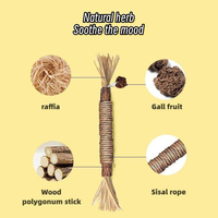 Bâtonnets à mâcher en matatabi écologiques et durables pour chat, jouet d'auto-entretenissement, accessoire de dentition pour chaton, soulagement du stress et des griffades