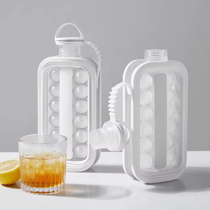 Bacs à glaçons chauds pour congélateur 2 en 1 <span class=keywords><strong>bouteille</strong></span> de moule à glace Portable avec couvercle la boule de glace sanitaire fait la bouilloire - Product Image 3