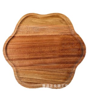 Wooden <b>Rotating</b> Tray Kitchen <b>Spice</b> <b>Rack</b> Irregular Shape Multifunction Storage Tray For Counter Top Use - Product Image 5
