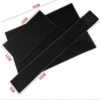Tapis de bar en caoutchouc personnalisé de différentes tailles pour promotion OEM, accessoires de bar en PVC, couleur noire, tapis de bar personnalisé avec marque