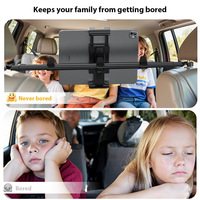 Support de tablette pour appuie-tête de voiture en alliage d'aluminium à double tige flexible, réglable pour iPad de 7 à 10,9 pouces