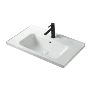 Cabinet Ceramic Wash Basin Sink For Hotel Artificial Marble Basin Tall Basin