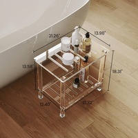 Banc de douche moderne personnalisé en acrylique transparent pour salle de bain