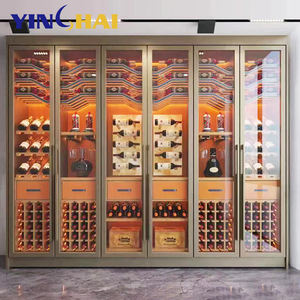 قبو نبيذ مخصص فاخر تجاري يتم التحكم فيه بدرجة الحرارة ، نبيذ معدني من الفولاذ المقاوم للصدأ - Product Image 1