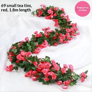 Guirnalda de Rosas Artificiales de 69 Cabezas para Decoración de Bodas y Hogar, Decoración para Tuberías de Aire Acondicionado, Flor Artificial Decorativa - Product Image 6