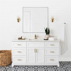 <span class=keywords><strong>Cavio</strong></span> Custom ized Contemporary Style Weiß Langlebige Qualität Modische Badezimmers chrank Erschwing licher Preis Badezimmer eitelkeit - Product Image 6