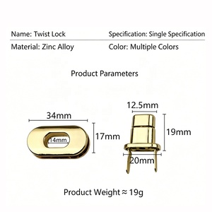 Chiusura a scatto ovale da 34 mm in lega di zinco per borse e borsette, accessori classici di lusso ecologici fai da te per la creazione di borse in pelle - Product Image 3