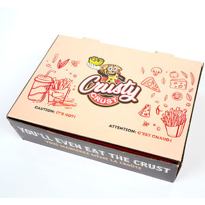Venta al por mayor de cartón corrugado negro Piza <span class=keywords><strong>Pissa</strong></span> para llevar, caja contenedora de entrega, cajas de embalaje para pizza con logotipo - Product Image 5