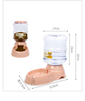 Fontaine à eau jetable en plastique de 3,8 L pour animaux de compagnie, distributeur automatique d'eau et de nourriture pour animaux, bol d'eau pour chat et chien