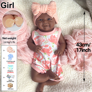 Muñecas Reborn <span class=keywords><strong>de</strong></span> <span class=keywords><strong>Silicona</strong></span> Suave <span class=keywords><strong>de</strong></span> Cuerpo Completo <span class=keywords><strong>de</strong></span> 17 Pulgadas para Niñas, Vivienne, Piel Realista, Cabello Injertado a Mano, Apoyo Emocional - Product Image 5