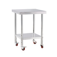 Nouvelle arrivée 201 304 Table de préparation en acier inoxydable ustensiles de cuisine d'extérieur banc de table de travail pour hôtels et restaurants
