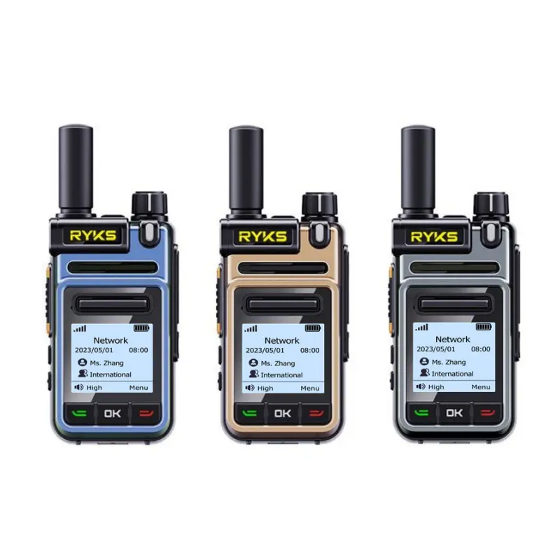 Global-Intercom 4G PoC Internet Two-Way Radio MINI Sim Card walkie talkie long range 5000km pair  no fee  Intercom platform