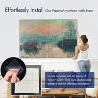 Monet_Seine Lavacourt Panneaux acoustiques modernes 48x32 Home/Office/Hotel/Apartment Wall Art Decor Sound Proof Absorbing Canvas