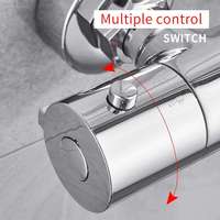 Flg mélangeur de pluie en laiton mural de luxe, ensemble de douche de salle de bain mural chromé quantité minimale de commande