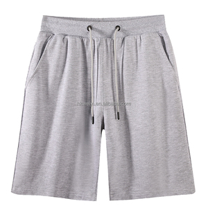 Wholesale Men French Terry Casual 100% Cotton Shorts Plus Size 5 Inch <b>Athletic</b> Gym Sports Outdoor Streetwear Eco-Friendly - Product Image 4
