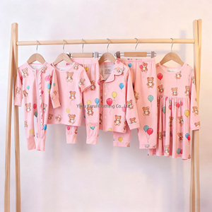 Abbigliamento per Bambini Kerui Boutique, Vendita all'Ingrosso, Set Pigiama Casual con Disegno Cartoon per Bambine, Primavera-Estate - Product Image 4