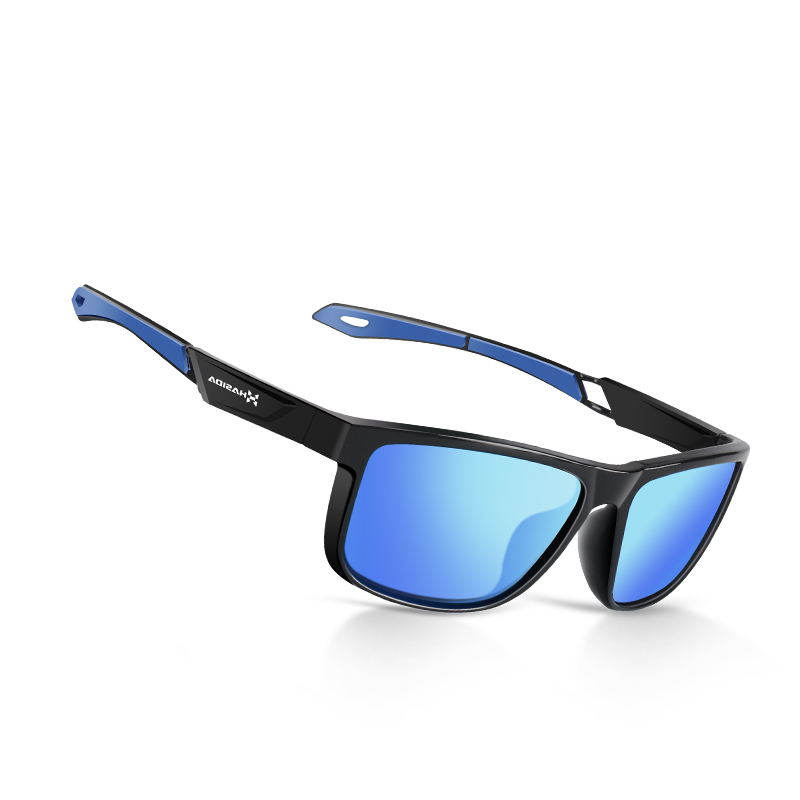 Monture noire Branches bleues Verres bleus