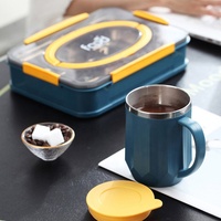 Mug à café isotherme en acier inoxydable avec couvercle et poignée, double paroi sous vide, couvercle hermétique, sans BPA, garde au chaud et au froid