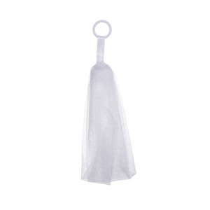 Soap Bubble Net With Ring Hook For Facial Cleansing Exfoliating Tool White Mesh Soap Bag - Product Image 5