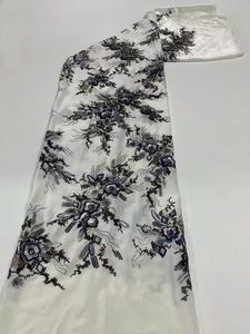 Tessuto per Abiti da Sposa in Velluto con Perline e Paillettes, Stile Europeo e Americano, Moda Autunno-Inverno - Product Image 3