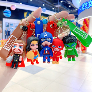 WOWEI Porte-clés Super-Héros Enfants Avengers Spider-Man Anneau Dessin Animé 3D <span class=keywords><strong>Deadpool</strong></span> <span class=keywords><strong>Spiderman</strong></span> Marvel Héro Porte-clés - Product Image 2