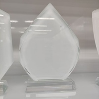 MIDA Sublimation Crystal Award Trophée personnalisé vierge avec plaque de base Crystal Blanks Photo Photo Frame Desktop Decor