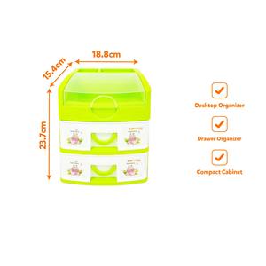 PP Plastic Mini Desktop Modern Eco-Friendly Storage Cabinet 3 <b>Drawer</b> Organizer Flip Top Lid Space Saving Stackable <b>Drawer</b> <b>Unit</b> - Product Image 3