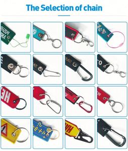 ZXX266 Custom Design Blank Logo Flight Woven Jet Tag Fabric <b>Key</b> <b>Chain</b> Anime Embroidered Keychain Anime Woven Keychain - Product Image 5