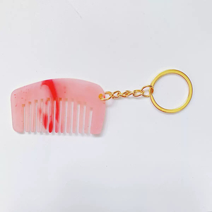 Commercio all'ingrosso della fabbrica di acetato pettini per capelli in plastica portachiavi carino Mini pettine decorazione per le ragazze - Product Image 5