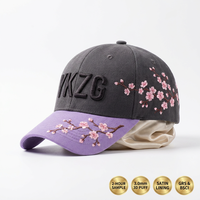 Gorra de Béisbol de Lujo con Bordado 3D Personalizado, Caja de Regalo Premium, Bolsa de Satén, Gorra de 6 Paneles con Bordado Floral y Logotipo