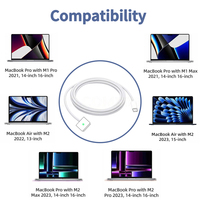 Câble d'alimentation blindé en nylon de 2 m 140 W Type-C avec connecteur magnétique pour appareils Macbook Pro/Air – Câble de charge et de données avec garantie
