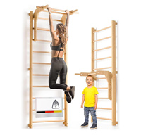 Barras de pared para adultos y niños, barra de dominadas, extensión para dips, pared de escalada y soporte para herramientas de pared para habitaciones infantiles y gimnasios.