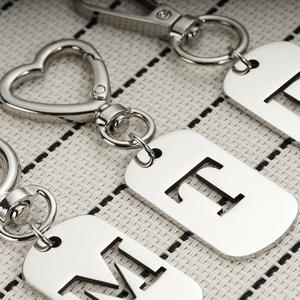 Uionen - Llavero con Colgante Grabado con Nombre en Inglés de 26 Letras para Hombre y Mujer, con Gancho Decorativo de Acero Inoxidable - Product Image 2