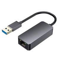Adaptor Ethernet USB 3.2 Gen1, Dongle LAN kabel antarmuka 2500Mbps kecepatan 2.5Gbps USB 3.0 RJ45 untuk Mac XPS jendela chromos Laptop