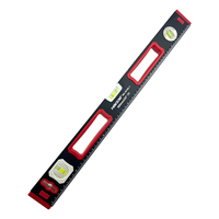 Niveau à bulle 600 mm (24 pouces) en alliage d'aluminium, règle à bulle de haute précision, outil de mesure horizontal et vertical pour travaux de décoration