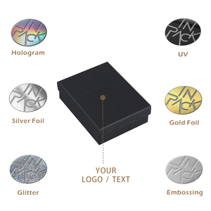 Caja de Regalo de Cartón Negro Personalizada al por Mayor de <span class=keywords><strong>INPACK</strong></span> con Impresión en Relieve y Logotipo para Anillos, Joyas, Relojes, Embalaje de Papel - Product Image 5