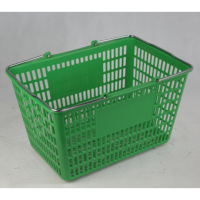 Panier de courses en plastique Highbright avec poignée, panier de transport durable pour supermarché et commerce de détail