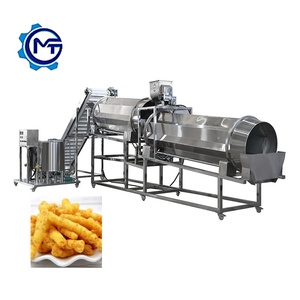 High Capacity Electric Motor Food Extruder <b>Snack</b> Coating Machine for Kurkure Cheetos Nik Naks <b>Corn</b> Curls-SUS 304 Stainless Steel - Product Image 4