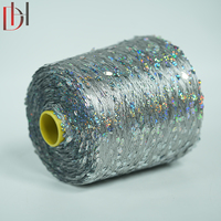 Décoration de vêtements à paillettes en forme de gouttelettes d'argent de haute qualité avec usine de tissu de fil fantaisie