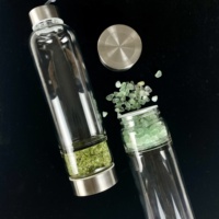Bouteille d'eau en cristal en gros, pierre de cristal de guérison, bouteille de boisson énergétique, tasse pour souvenirs DIY, cadeau