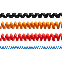 Câble rétractable en spirale en PVC à haute élasticité en cuivre pur, personnalisé en usine OEM, coloré, 6,35 mm, pour amplificateur de guitare et haut-parleur