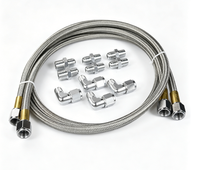 Kit de conduites d'alimentation et de retour d'huile pour turbo, en acier inoxydable tressé PTFE, raccords AN3 AN4 AN6, universel