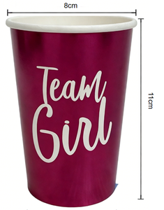 Confezione da 40 Bicchieri Metallizzati per Rivelazione del Sesso, Rosa e Blu, Squadra Ragazzo Squadra Ragazza, Bicchieri di Carta Usa e Getta per Decorazioni Festa Baby Shower - Product Image 4